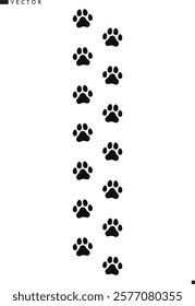 Cat paw print vector. Kitten paw print illustration