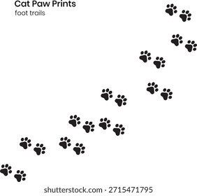Cat paw print vector for pet designs, animal themes, patterns, logos, prints, and creative projects.