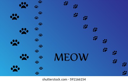 Cat paw prints