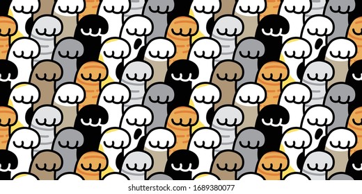 cat paw seamless pattern dog footprint kitten vector puppy breed pet scarf isolated repeat background tile wallpaper cartoon doodle illustration design