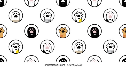 ilustración de icono de huella de patrón sin soldadura de garra de gato