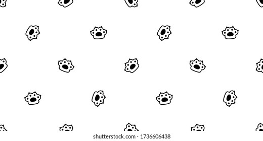 cat paw seamless pattern dog footprint kitten french bulldog vector claw cartoon icon repeat wallpaper scarf isolated tile background illustration doodle design