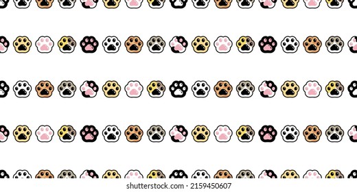 cat paw seamless pattern dog footprint kitten calico vector pet puppy breed cartoon doodle repeat wallpaper tile background gift wrapping paper illustration design isolated