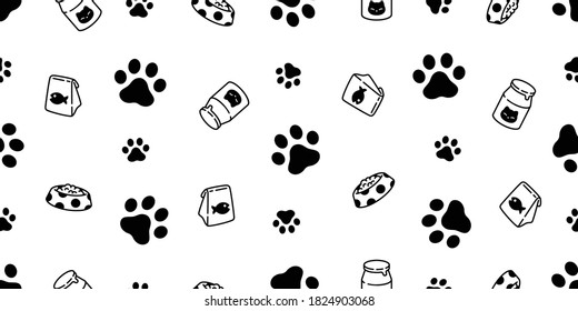 taza de gato tazón de comida sin fisuras huella de dibujos animados