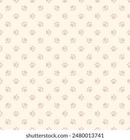 Cat paw seamless pattern, kawai cat paw pattern, cat day pattern