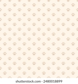 Cat paw seamless pattern, kawai cat paw pattern, cat day pattern