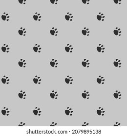 Patrón sin fisuras de gatos en un fondo gris. Ilustración del vector