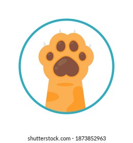 Cat paw set Different species Cute kitten hand designs isolated from background.