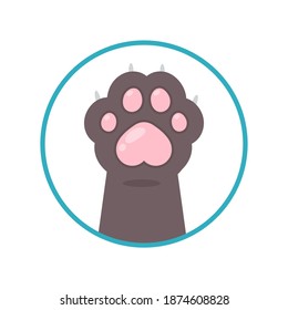 Cat paw set Different species Cute kitten hand designs isolated from background.
