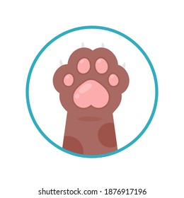 Cat paw set Different species Cute kitten hand designs isolated from background.