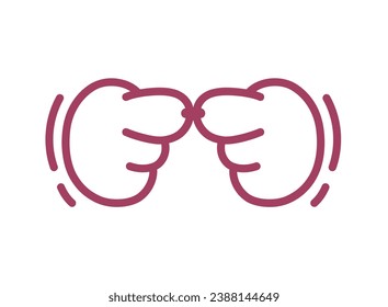 Cat paw. Shy gesture of a cat's paws. Sticker, Coloring book. Cat paw vector dog paw cat vector doodle illustration character. Shy cat paws joins fingers