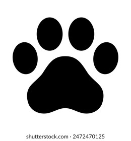 Cat Paw silhouette. Vector image