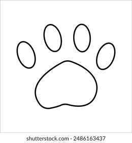 cat paw simple vector icon design