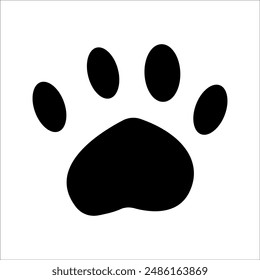 cat paw simple vector icon design