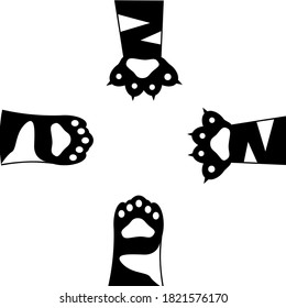 cat paw special. on a white background.