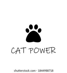 Cat paw, text CAT POWER