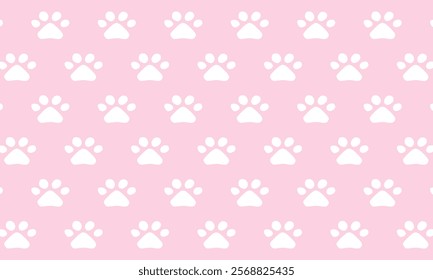 Cat paw texture, pink background. Cat's paw prints, seamless, screen printing, creative printing,  illustrations or background images of any kind