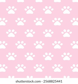 Cat paw texture, pink background. Cat's paw prints, seamless, screen printing, creative printing,  illustrations or background images of any kind