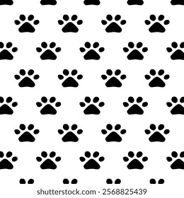 Cat paw texture, white background. Cat's paw prints, seamless, screen printing, creative printing,  illustrations or background images of any kind