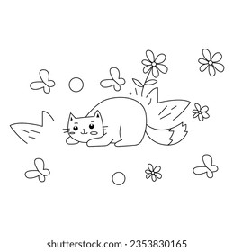Cat paw vector art minimal