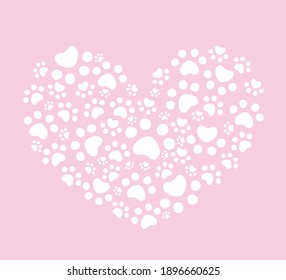cat paw vector, cute cartoon Meow isolated cartoon illustration, vector design