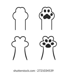 Cat Paw Vector Cute Illustration