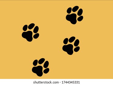 cat paw vector hand drawn design