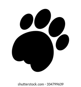 cat paw vector icon