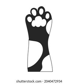 Cat paw vector icon.Black vector icon isolated on white background cat paw.