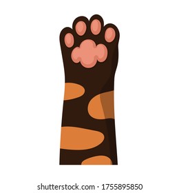 Katzenpflaster, Vektorsymbol.Cartoon, Vektorsymbol einzeln auf weißem Hintergrund, Katzenpfau.