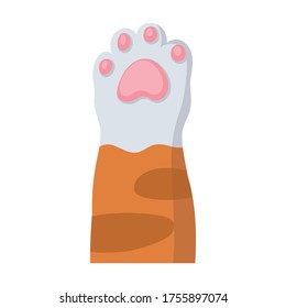 Cat paw vector icon.Cartoon vector icon isolated on white background cat paw.