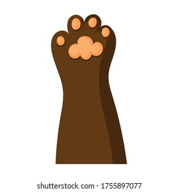 Cat paw vector icon.Cartoon vector icon isolated on white background cat paw.
