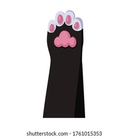 Cat paw vector icon.Cartoon vector icon isolated on white background cat paw.