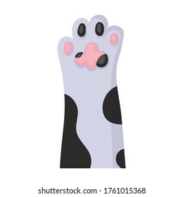 Cat paw vector icon.Cartoon vector icon isolated on white background cat paw.