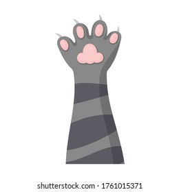 Cat paw vector icon.Cartoon vector icon isolated on white background cat paw.