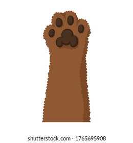 Cat paw vector icon.Cartoon vector icon isolated on white background cat paw.
