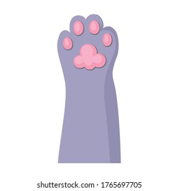 Cat paw vector icon.Cartoon vector icon isolated on white background cat paw.