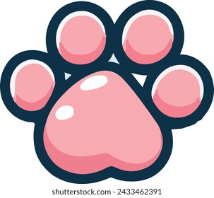 A cat paw vector illustration 