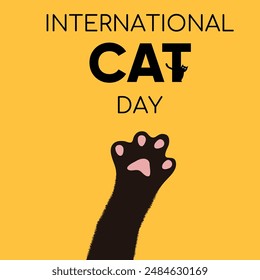 cat paw , vector illustration.kitten flat design