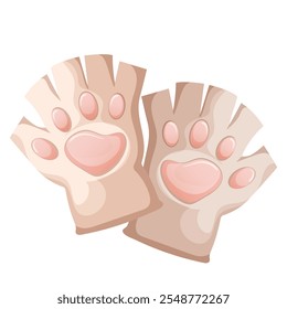 Guantes de patas de gato. Accesorio para la subcultura theriana, cuadrobics. Adorno lindo, guantes mullidos decorativos complemento para cosplay, festivales o carnavales, fiestas o eventos temáticos, pasatiempos creativos