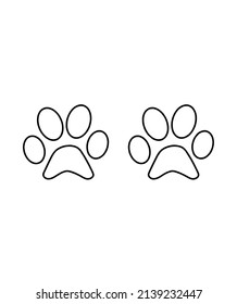 cat paws icon vector illustration logo template