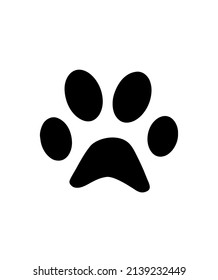 cat paws icon vector illustration logo template