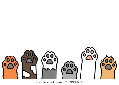Cat paws сolor line icon. Kitten footprint. Pictogram for web page, mobile app, promo. UI UX GUI design element. Editable stroke.