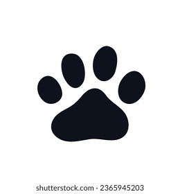Cat paws logo icon sign Hand drawn