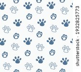 Cat paws seamless pattern background wallpaper illustration