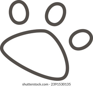 Cat Paws Track Vector Illustration