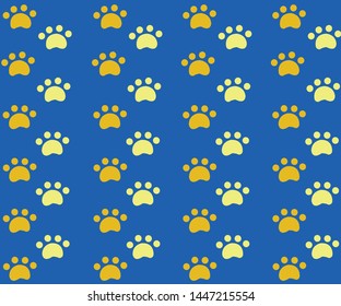 cat paws wallpaper, cute cat foot wallpaper vector illustration.