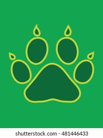 Cat paw,vector illustration.