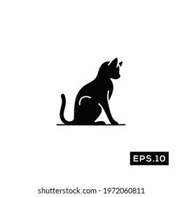 Cat Pet Animal Icon Vector. Pet Animal Icon or Logo Symbol vector