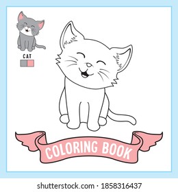 Cat Pet Animals Coloring Pages Book Worksheet